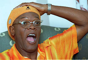 Samuel L. Jackson reacts to the weekend results for Formula 51.