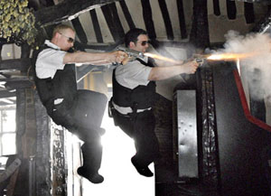 Ironically, they're the most realistic looking cops in cinema history (Paul Blart excluded).