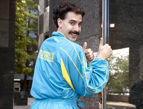 Hey Borat, which direction is your salary headed?