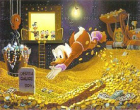 Alas, Scrooge McDuck invested heavily in real estate...