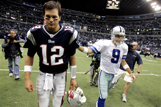 Brady blows off Romo to go knock up another supermodel.