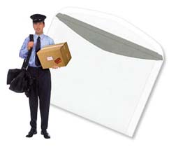 Ranking number two on the list of a postman's greatest fears is the giant, carnivorous envelope.