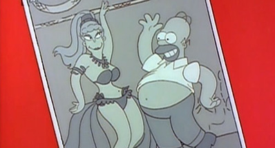 Homer and Marge never quite got over his belly dancing escapades.