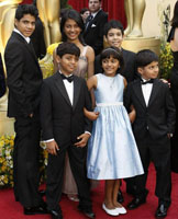 The stars of Slumdog Millionaire