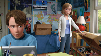An awkward moment ensues when Andy's mom notices the web site he is visiting.