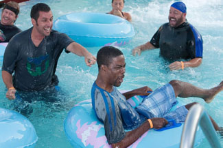 You're never too rich or too famous to enjoy a lazy river raft ride.