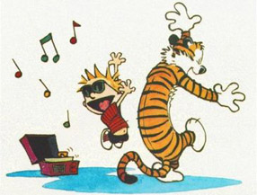 Is the tiger dancing or trying to escape?