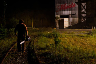 Sometimes a guy with a chainsaw just wants to take a nice late night walk on the train tracks.