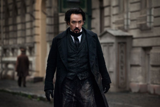 He looks like he might break out in Sweeney Todd song.