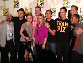 It's awesome that Jason Dohring is wearing a Team Piz t-shirt.
