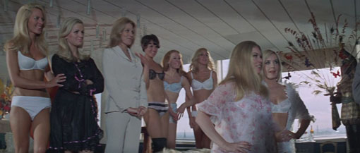 For a 1960s film, that's a lot of women in their bra and panties.