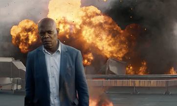 Samuel L. Jackson leaves the remnants of a smoldering box office behind him.