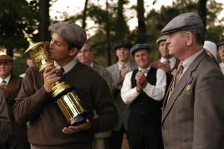 And Caviezel takes the prize for best jaunty cap.
