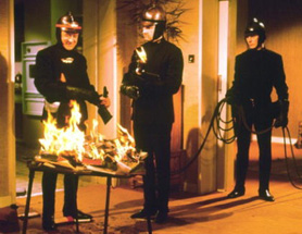 The Monty Python boys accidentally burn some things.