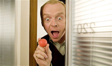 Simon Pegg is easily entertained.
