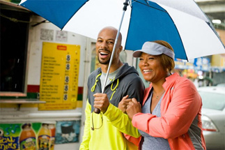 They are totally letting their smile be their umbrella.