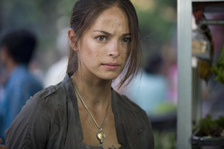 Kristin Kreuk discovers she doesn't get to shower again today.