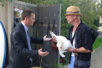 This is *not* what I had in mind when you invited me over to help you 'choke your chicken.'